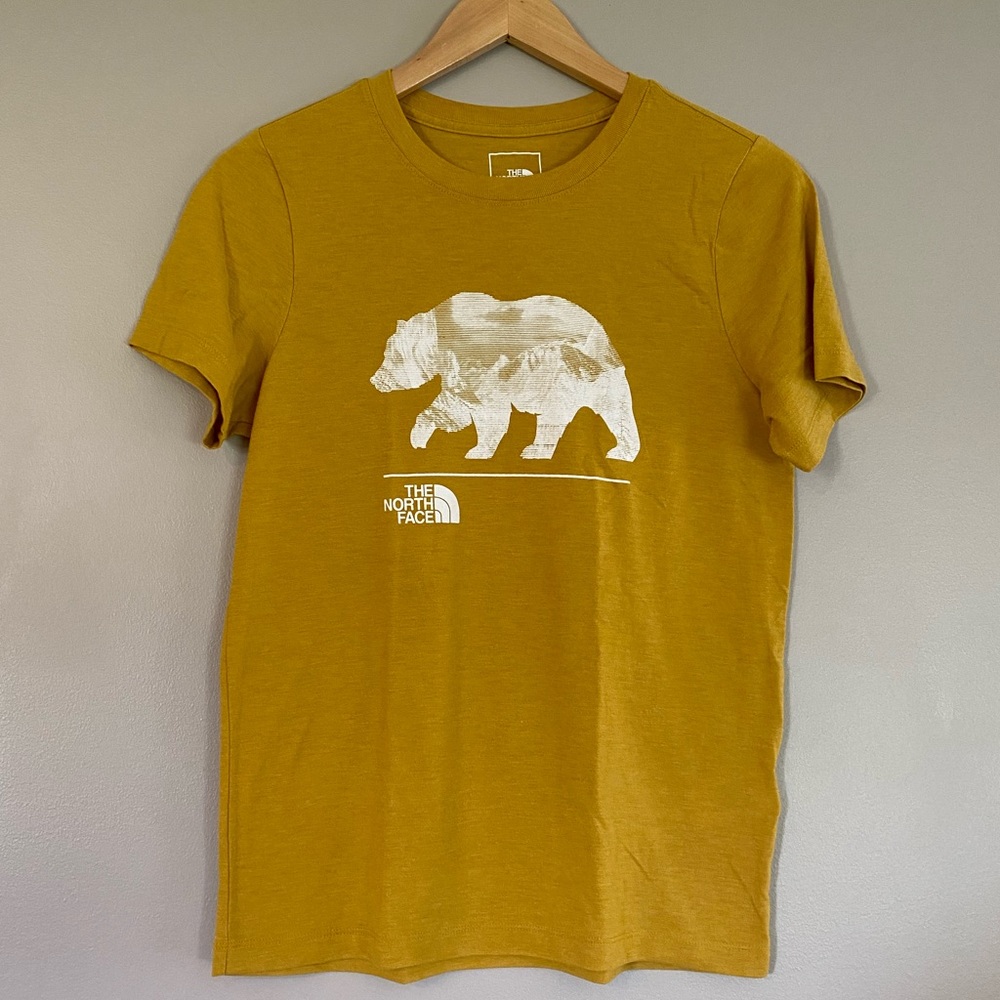 Mustard Yellow NorthFace T-Shirt Size Small